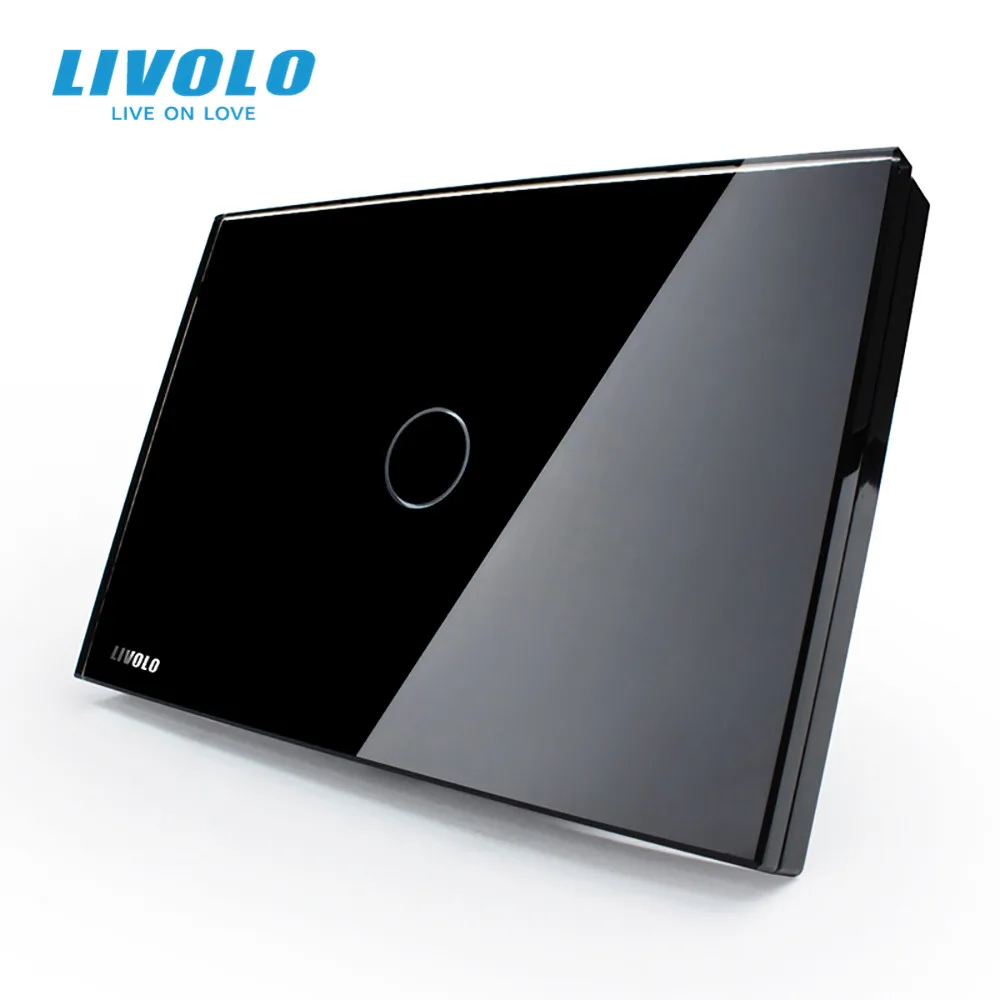Выключатель сенсорный Livolo со стеклянной панелью 110 ~ 250 В переменного тока|touch screen