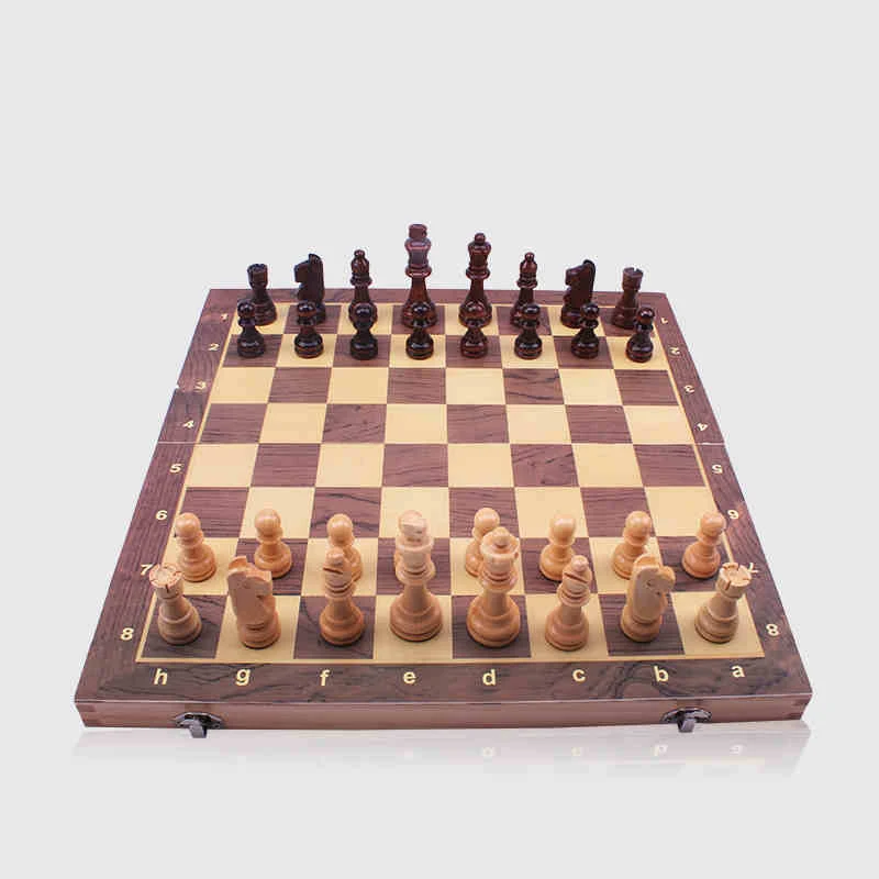 

Upscale 4 Queens Magnetic International Chess Game Wooden Chess Set Wooden Chess Pieces Foldable Wooden Chessboard Gift Toy I157