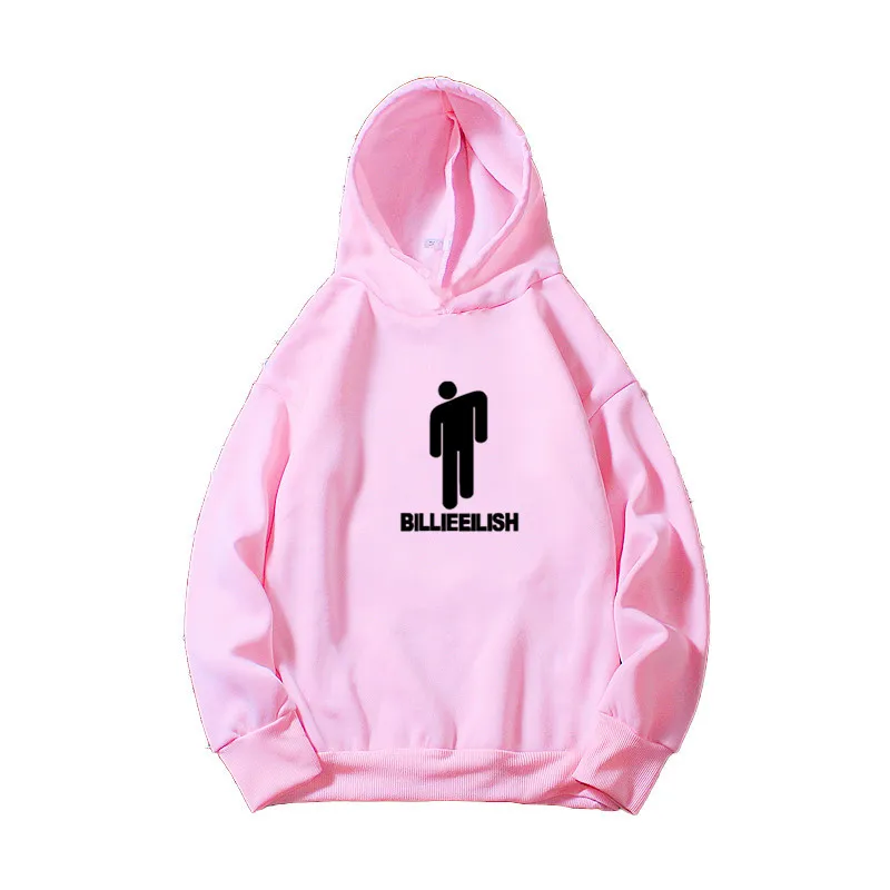 Новинка года; модные брендовые Детские толстовки с капюшоном Billie Eilish; пуловер с капюшоном для мальчиков и девочек; детский уличный костюм; толстовки Harajuku - Цвет: Pink-P14-B