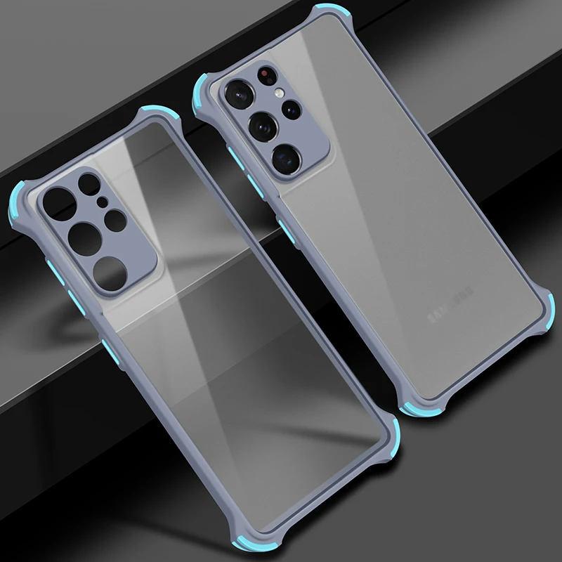 Luxury Shockproof Case For Samsung S20 FE Note 20 S20 Plus 20Ultra S21 Plus Matte Case A71 A51 A31 4G A52 A72 5G A70 A50 A30 A20