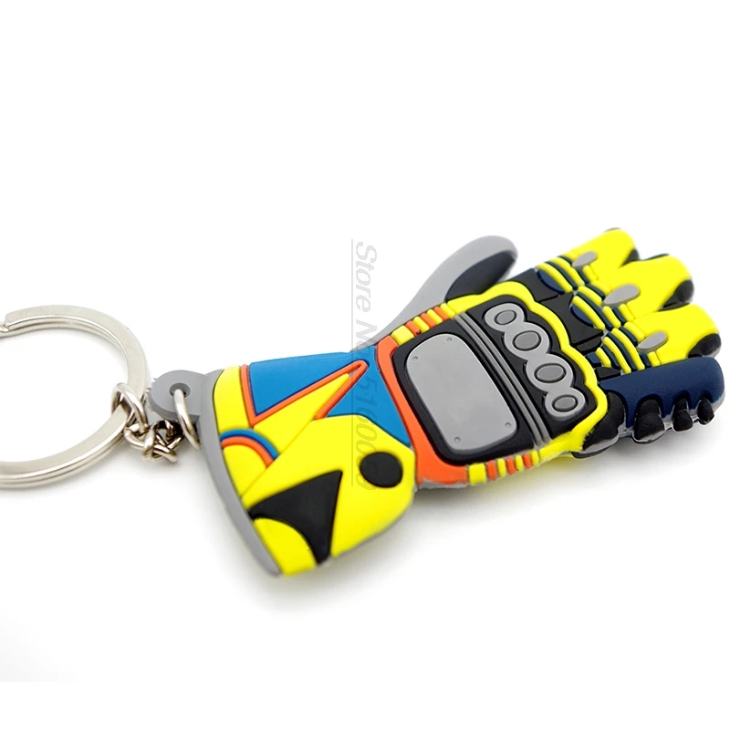 Sleek Motorcycle Keychain with Valentino Rossi Design
