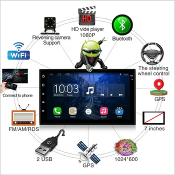 

Upgraded Version Of 7-inch Universal Android 8.1 Car Bluetooth MP5 Player Car GPS Navigation Integrated Machine Reversing Displa