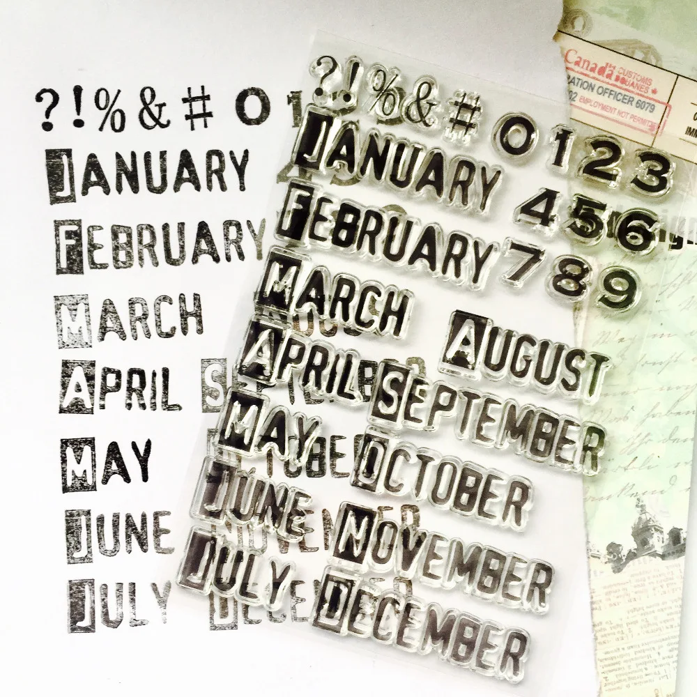 

1 set DIY Crafts Stamps for Scrapbooking Photo Album Letter Alphabet Clear Stamps Card Making Festival Wedding Stamps