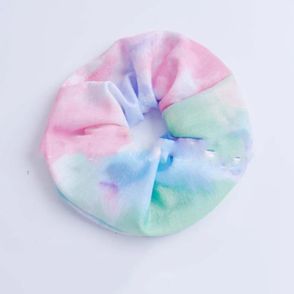 

New Arrive Hot Gradient Color Velvet Scrunchie Fabric Elastic Hair Rubber Bands For Women Tie Hair Ring Rope Ponytail Holder Acc