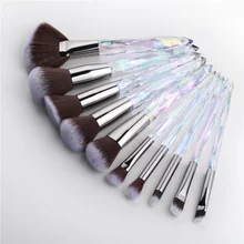 Fld diamante ventilador pincéis de maquiagem pó fundação sombra sobrancelha para rosto cosméticos compõem escova conjunto as como maquillajes