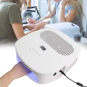 

120W 2in1 Nail Lamp & Nail Dust Collector for Manicure Machine 42 LED Lamp Chips Nail Dryer Vacuum Cleaner for Home Nail Art Use