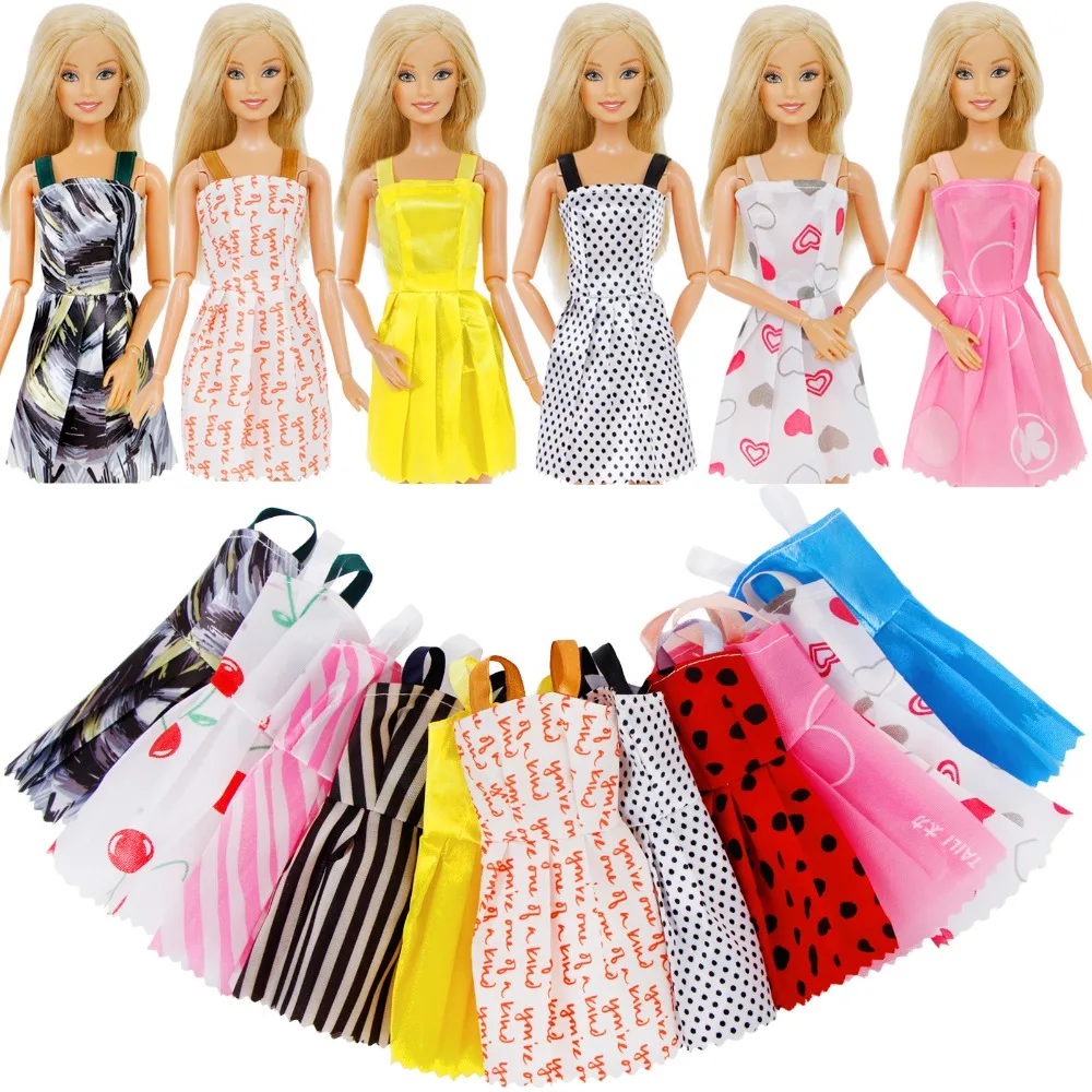 10Pcs/Set Barbies Doll Clothes Accessories doll accessories doll clothes doll clothes accessories plush doll accessories barbie doll clothes Dress Evening Party Weeding Dress For Barbie Doll Our Generation Girl's