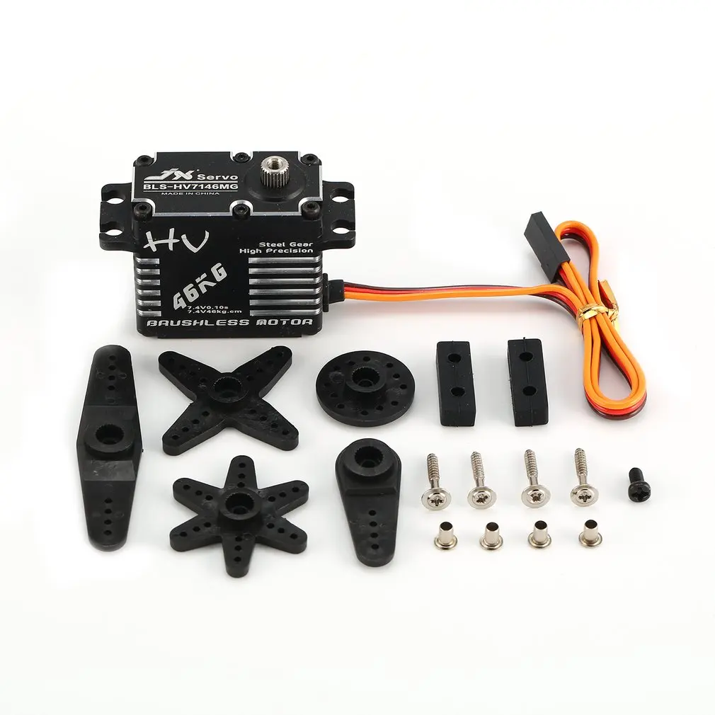 

BLS-HV7146MG 46KG HV High Precision Steel Gear Full CNC Aluminium Shell Structure Digital Brushless Standard Servo RC Parts