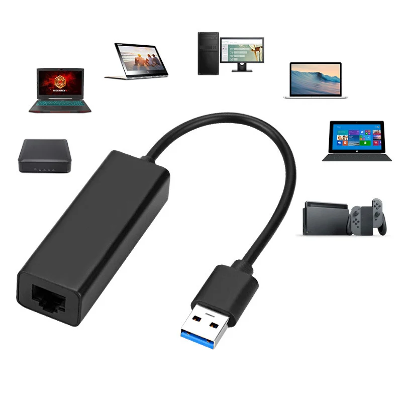 Сетевой адаптер USB 3 0 для Ethernet RJ45 Lan 10/100 Мбит/с коммутатора Nintendo|Сетевые карты| |