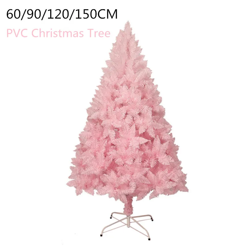 Skup 1Pc 60 150CM różowe świąteczne drzewo dekoracyjne drzewo zielone rośliny nowy rok świąteczny prezent Home office Mall Hotel ogród dekoracja szafki