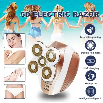 

5 in 1 5D Multi hair remover Function Shaving Electric Shaver Men Face Razors Floating Heads Washable Beard Trimmer Rechargeable