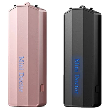 

2 Pcs Personal Wearable Air Purifier Necklace USB Mini Air Freshener Ionizer Negative Ion Generator, Pink & Black
