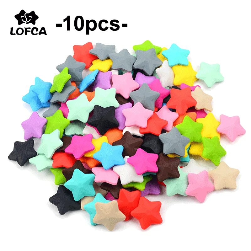 LOFCA Star 10 шт. силиконовые бусины экологичный Прорезыватель для зубов детский