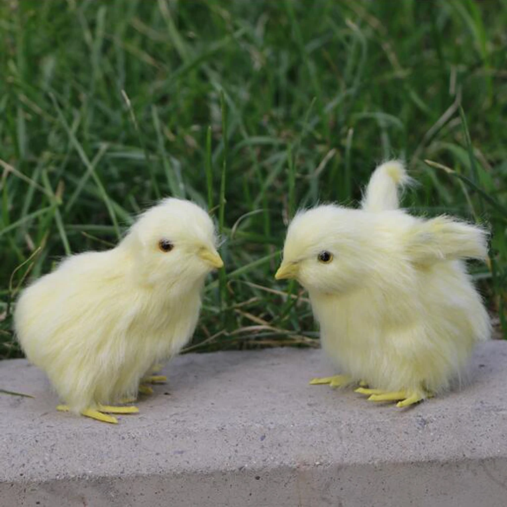 4 Sizes Lifelike Simulation Plush Stuffed Chicken Model Figurine Kids Science Nature Toys Home Decoration