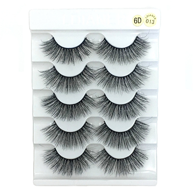 3D/5D/6D Faux Mink Hair False Eyelashes Long Full Volume Fluffy Wispies Lashes Handmade Eyelashes Extension Tools