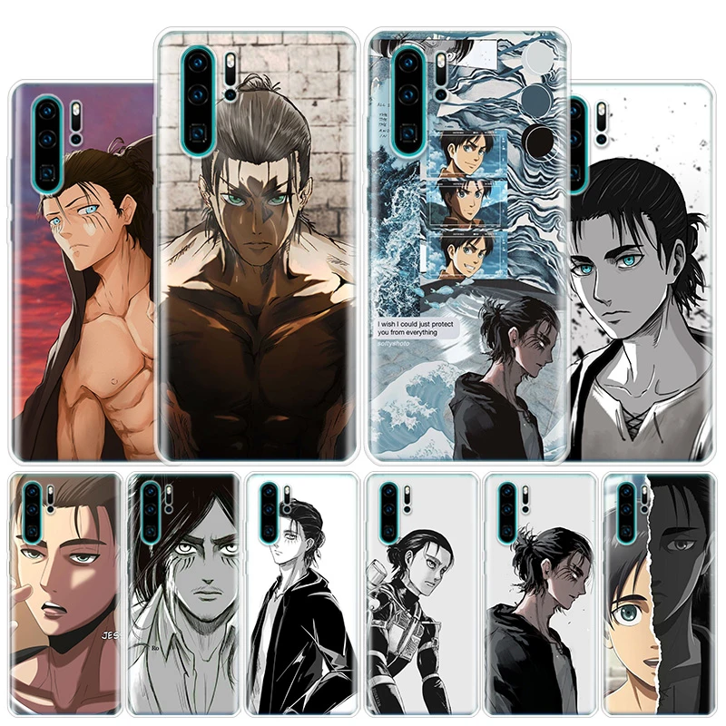 Attack On Titan Eren Jaeger Season Anime Phone Case For Huawei Honor 10 Lite 9 Y5 Y6 Y7 Y9s P Smart Z 8s 8x 9x 8a Pro 7x 7a Phone Case