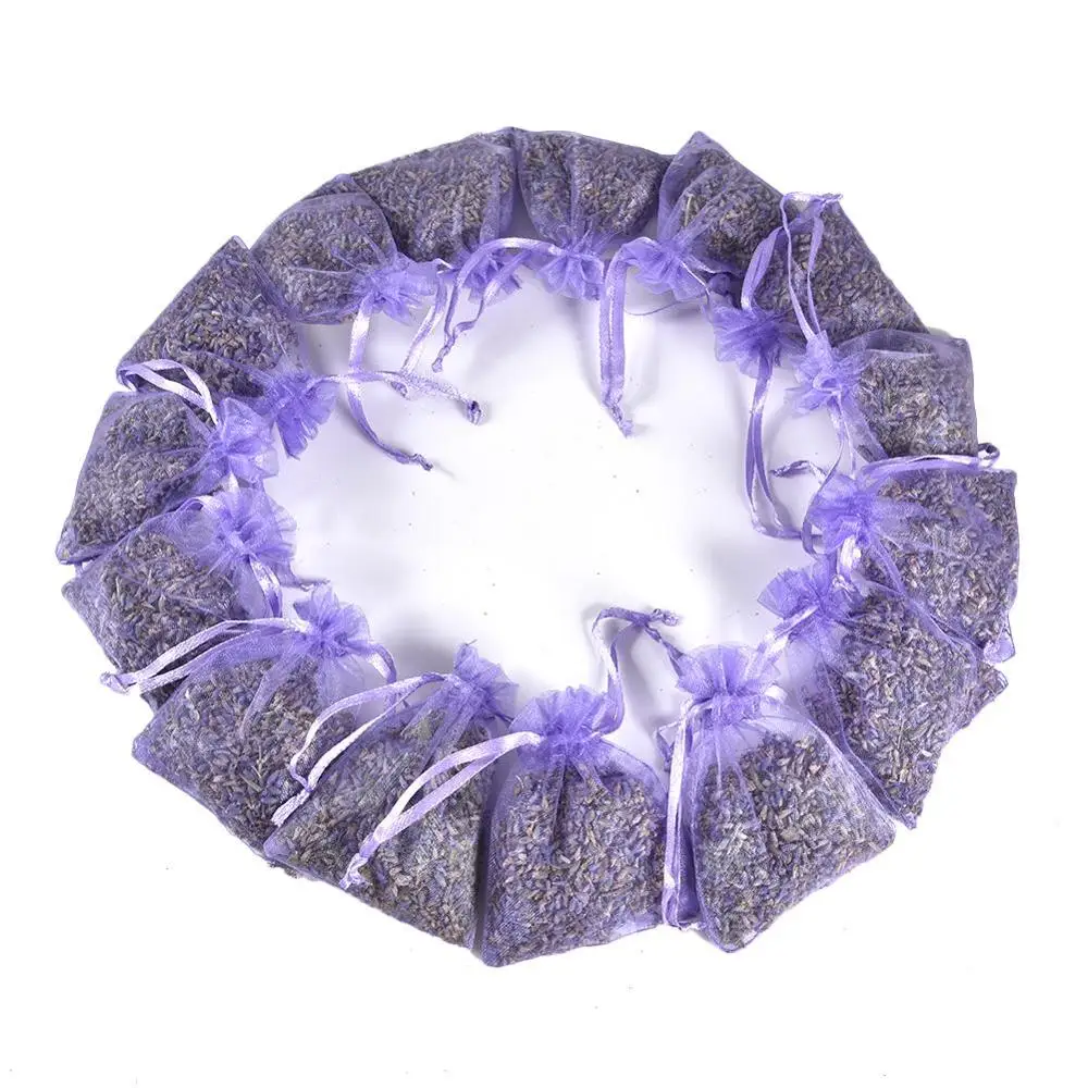 15Pcs Lavender Scented Sachets Bag For Closets Drawers Durable Multi-purpose Filled With Naturally Dried Lavender Flower Buds