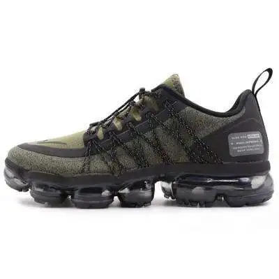 Оригинальные подлинные мужские кроссовки для бега Nike AIR VAPORMAX, уличная спортивная обувь, удобная дышащая и прочная AQ8810-010 - Цвет: black  green