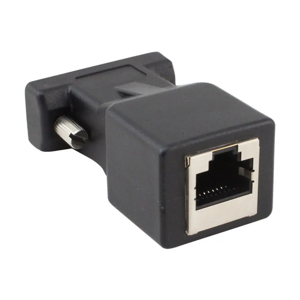Практичный Ethernet VGA Male Female To RJ45 15 Pin сетевой адаптер разъем удлинитель сетевого кабеля высокой производительности