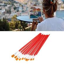 12 шт набор кистей для рисования для художника нейлоновые волосы акварельные акриловые масляные краски ing рисунок