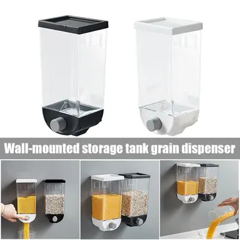 

Spot Cereal Dispenser Container Wall Mounted Cereal Dispenser Tank 1500ML Grain Dry Food Container Kitchen Storage Box QP2
