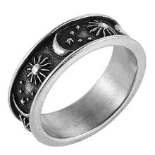 

Vintage Sun Moon Star Rings for Women 2021 New Arrivals White Gold Color Women's Promise Ring Simple Metal Wedding Jewelry Gifts