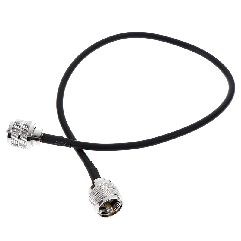 Hot Sale 50cm UHF PL259 Connectors Male To Male Plug Coax Pigtail Jumper Cable Cord RG58 Coaxial Cable Connector