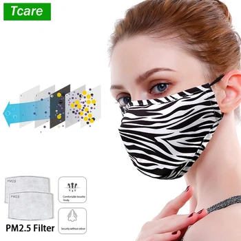 

1Pcs Lightweight and Breathable Cotton Face Mouth Mask PM2.5 Anti Dust Pollution Mouth Mask with Zebra Stripe for Women and Men
