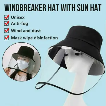 

Multifunction Face Shield Mask Protective Cap AntiInfection Hat Eye Protection Anti-fog Windproof Hat Anti-saliva Face Cover Cap