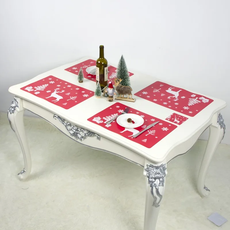  6 Placemats 6 Coasters Christmas Table Placemat Set Printed Winter Dining Room Kitchen Table Mat Ho