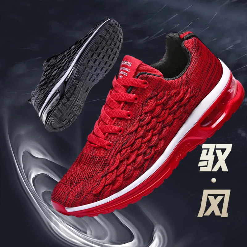 

MEN'S SHOES Breathable Deodorizing Scale Trend Casual Running Shoes Mesh Knit Light Soft-Sole Men Athletic Shoes