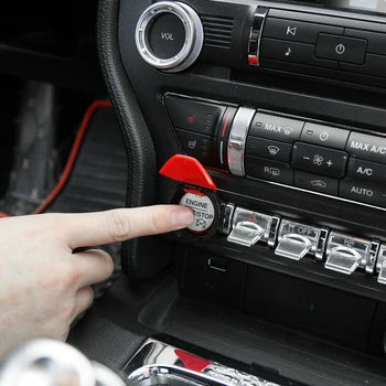 

Center Switch Cover Trim Console Button For Ford Mustang 15+ Red+Black High Quality Useful