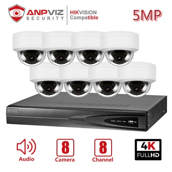 

Hikvision 8CH 4K 8MP POE NVR H.265 5MP POE IP Camera Security Camera System With 4/6/8 Indoor Outdoor Audio IP66 Hik-Connect