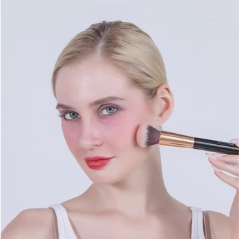 

1 Pcs Face Blush Makeup Silky Powder Natural Cheek 2 Color Face Blusher Powder Rouge With Mirror Blusher Palette