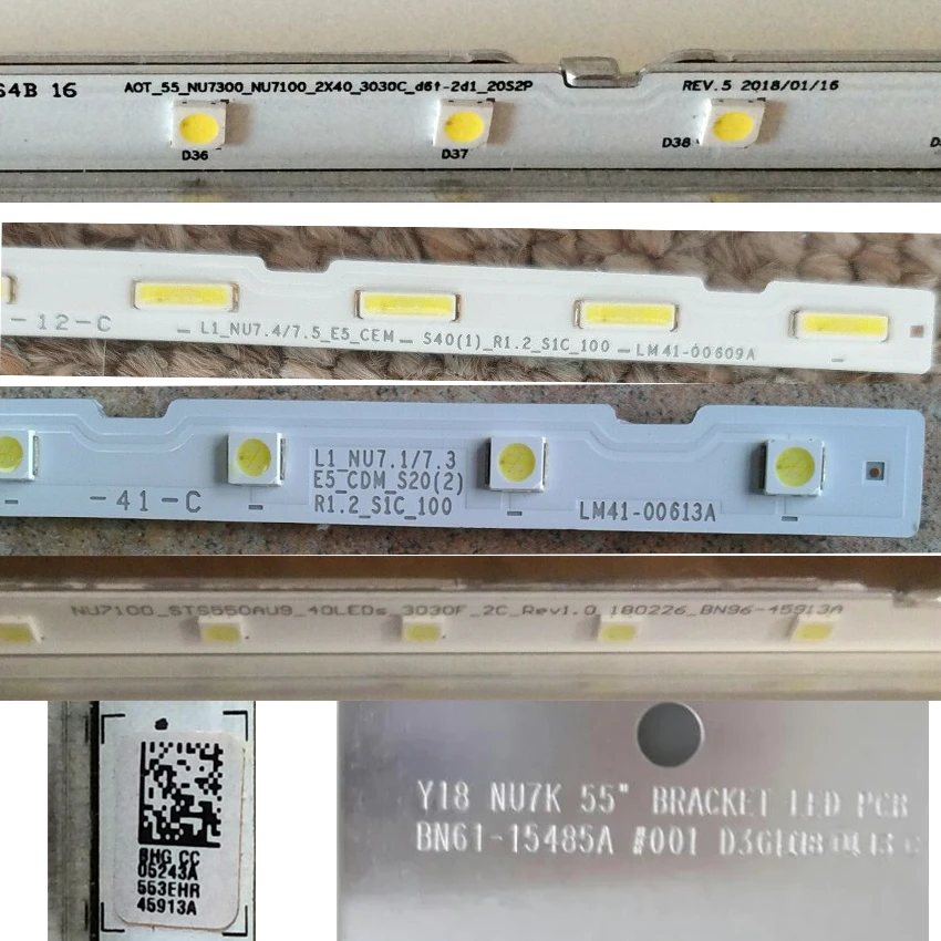 СВЕТОДИОДНЫЕ ТВ ленты для Samsung UE55NU7459 UE55NU7462 UE55NU7470 UE55NU7472 UE55NU7475 UE55NU7479 светодиодные