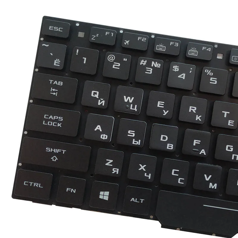 Teclado do Portátil Russo para Asus Gl753vd com Retroiluminado Vermelho Branco Gl753 Gl753v Gl753ve - - Imagem 3
