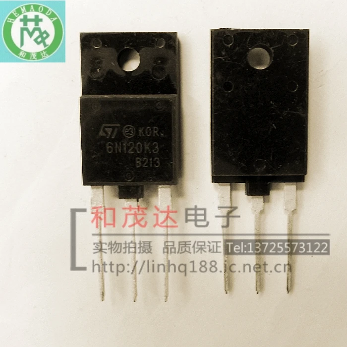 2 шт./STFW6N120K3 6N120K3 1200V TO-3PF