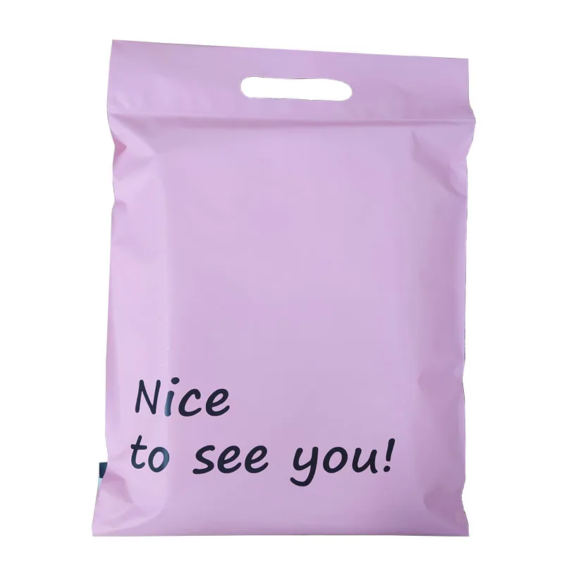 100pcs-pack-pink-poly-mailers-large-size-courier-bags-with-handle-self-sealing-adhesive-tote-bag-clothes-packing-mailing-bags