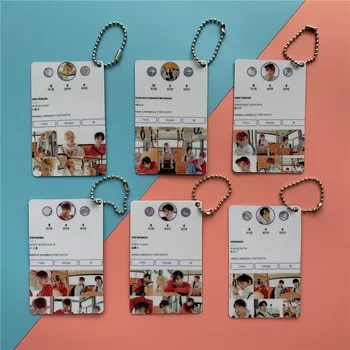 

1pcs kpop TXT Keychain New Album The Dream Chapter: ETERNITY Key Ring PVC Mobile Phone Pendant key chain K-POP TXT