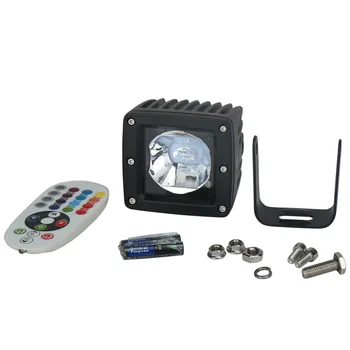 

45W RGB Remote Control LED Light with Remote Control Color Changing RGB Small Square Light Remote Control Work Light