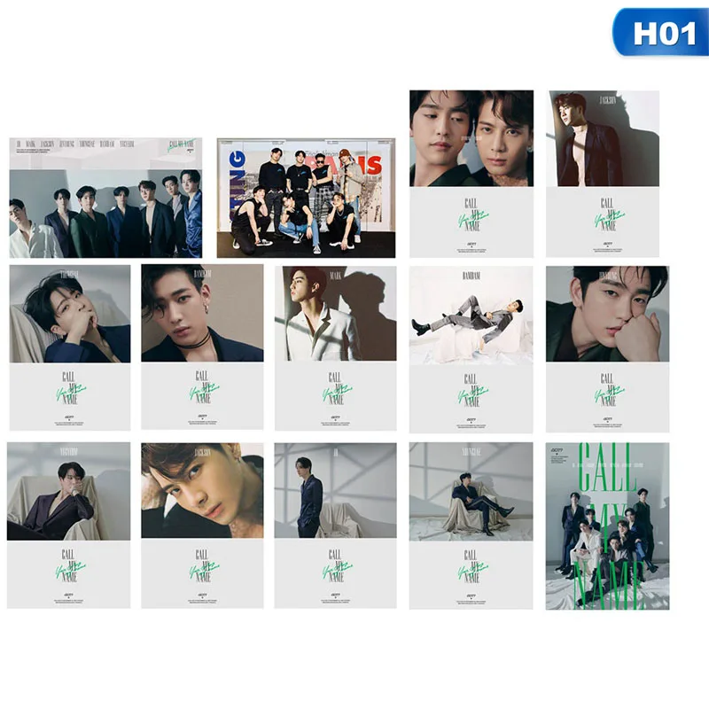 14 шт./компл. GOT7 альбом Call My» с возможностью нанесения собственной фотографии логотипа карты Бумага должностным LOMO Фотокарта