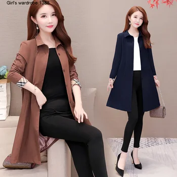 

Autumn clothing early 2020 new fashion atmosphere long windbreaker women's Korean loose slim coat