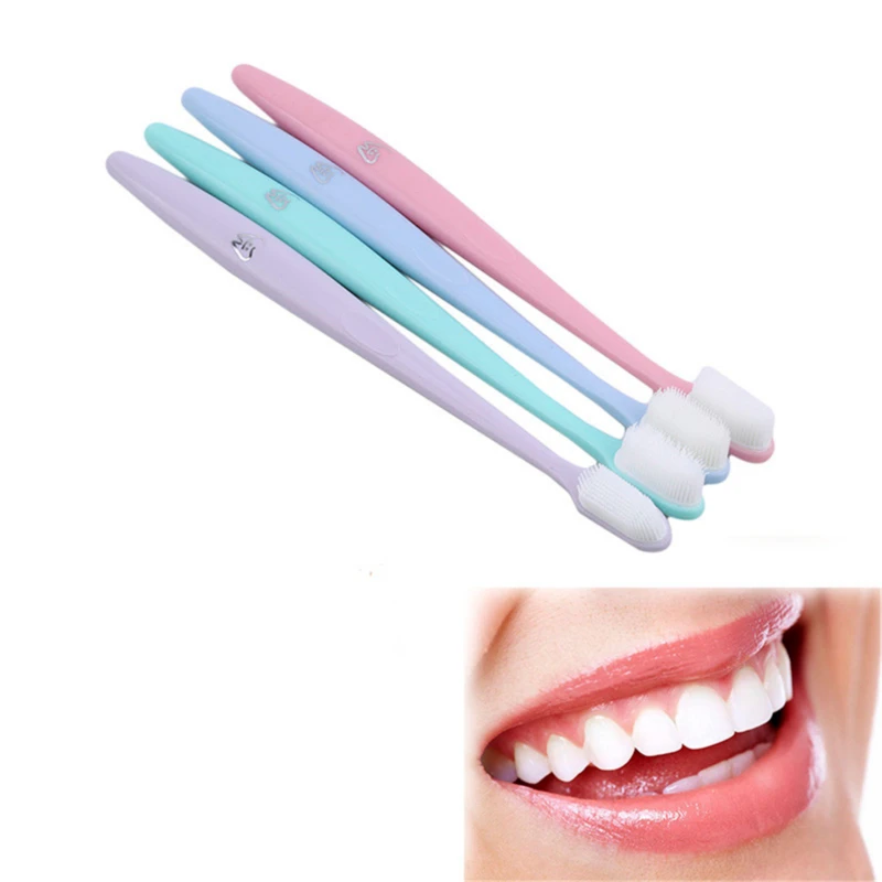 

Soft Toothbrush Adult Silicone Nano Brush Oral Care Nano-Antibacterial Toothbrush Oral Cleaning Tool 4Pcs/Set