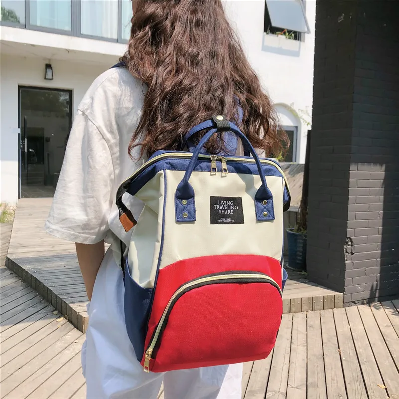 

Multi-functional Large-Volume MOTHER'S Bag Waterproof Oxford Mummy Backpack Feeding Bottle Diaper Backpack