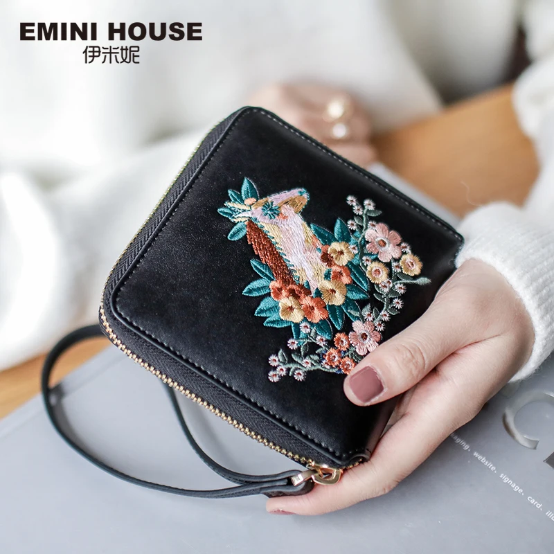 EMINI HOUSE кошелек с вышивкой для женщин 2018 женский женские кошельки Роскошные