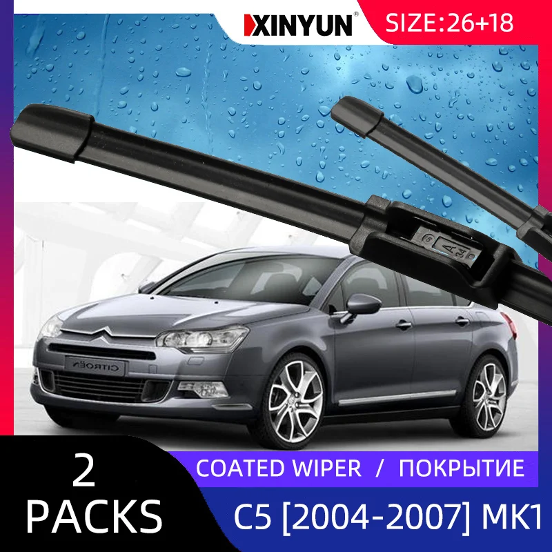 Coated wiper Front Wiper Blades For Citroen C5 MK1 2004 2007 Windshield