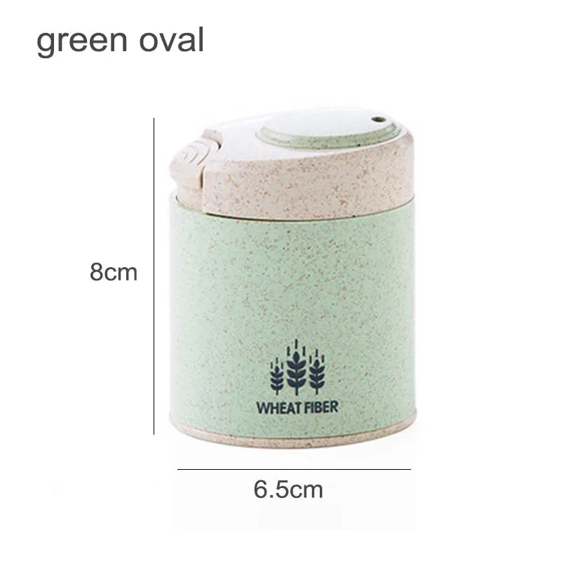 green oval Кухонные аксессуары, коробка для зубочисток, экологически чистый чехол для хранения зубочисток, 1 шт., пшеничный соломенный Диспенсер Для Зубочисток - Цвет: green oval