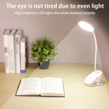 

Office Table Lamp Bedroom Rechargeable LED Magnifier Eyes Protection Desk Light Dormitory Modern Simple Study For Tattoo Reading