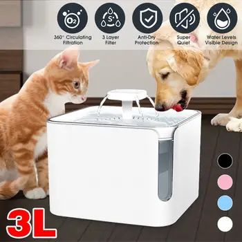 

3L Automatic Pet Water Dispenser Smart USB Charging Electric Mute Water Cat Dog Feeder Puppy Water Fountain Pet Drinker Bowl