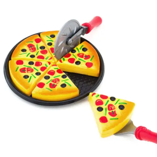 

2020 Brand New Childrens Kids Pizza Slices Toppings Pretend Dinner Kitchen Play Food Toys Kids Gift 6PCS